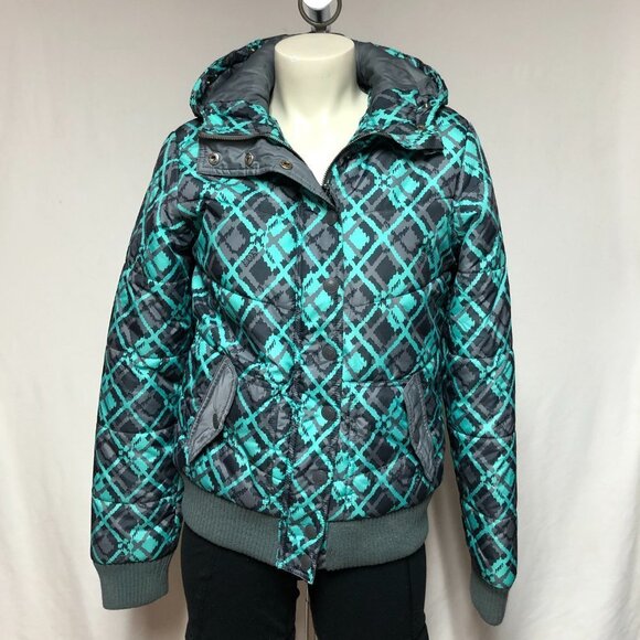 NWOT Fox Riders Teal, Grey, Black Winter Coat With Faux Fur Removable Collar - Picture 5 of 16